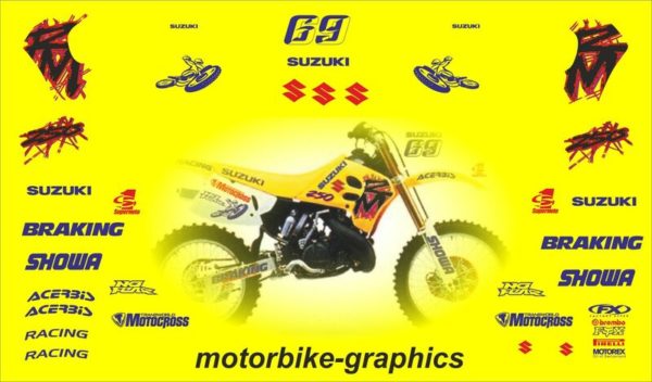 Suzuki RM250 1993-1994 Decal Set