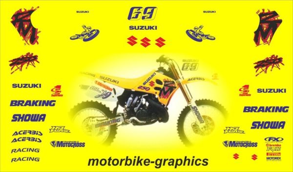 Suzuki rm 250 1993-1994 decal set