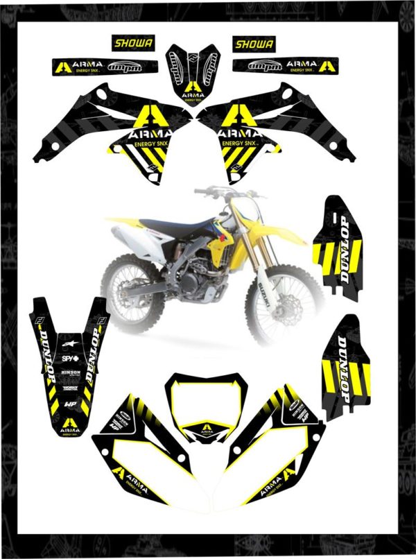 Suzuki Arma Team Graphics RMZ450-2008-2013 Moto-X Decals Graphics Stickers