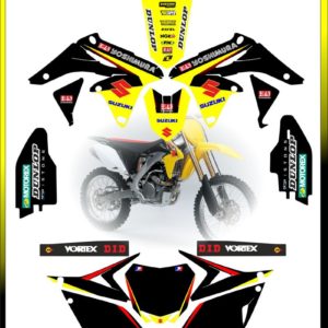 Suzuki SZK Graphics Backgrounds RMZ250 2010-2013 Moto-X Decals Stickers