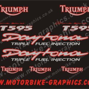 Daytona T595 Fuel Injection Decals