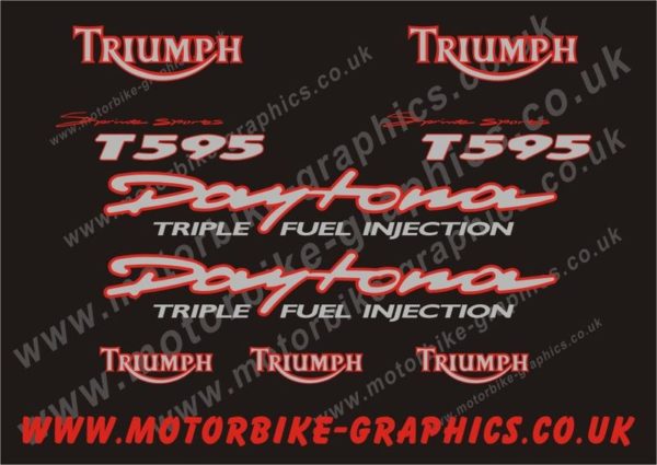 Daytona T595 Fuel Injection Decals