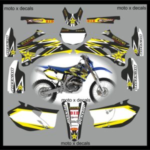 Yamaha Rockstar Black WR250f 2007-2013 Decals Graphics Stickers yb2