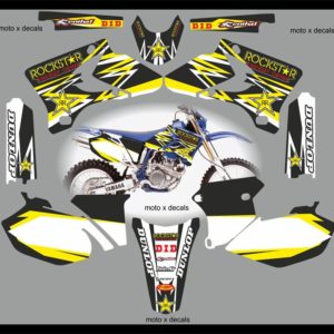 Yamaha Rockstar Black WR450f 2004 Decals Graphics Stickers yb3