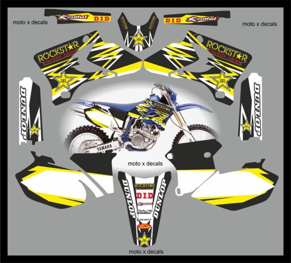 Yamaha Rockstar Black WR450f 2004 Decals Graphics Stickers yb3