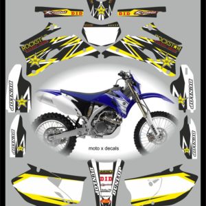 Yamaha Rockstar Black WR450f 2007-2011 Decals Graphics Stickers yb5