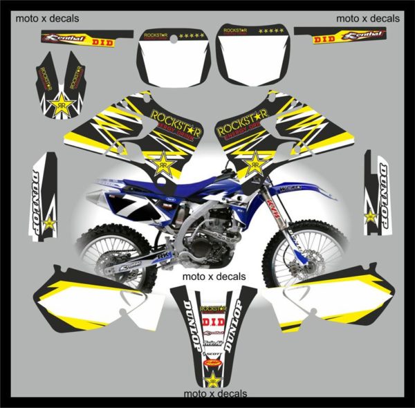 Yamaha Rockstar Black YZ125-YZ250 1996-2001 Decals Graphics Stickers yb6