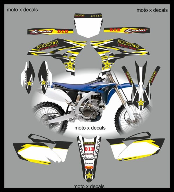 Yamaha Rockstar Black YZF250 2010-2013 Decals Graphics Stickers yb9