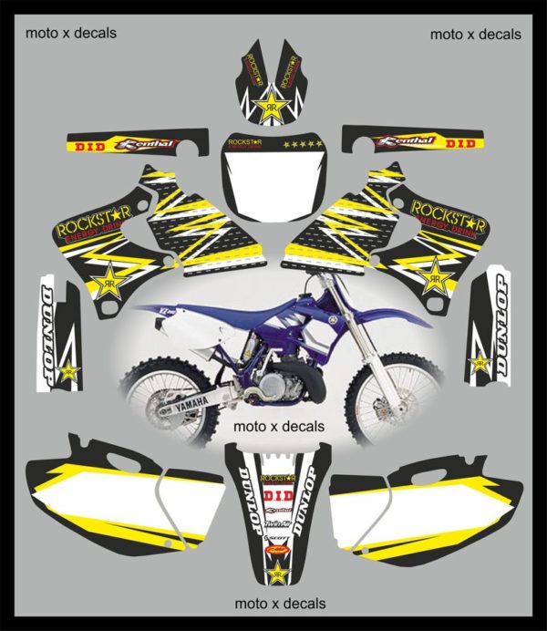 Yamaha Rockstar Black YZF250-YZF400-YZF426 1998-2002 Decals Graphics Stickers yb8