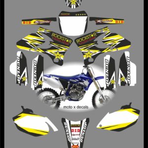 Yamaha Rockstar Black YZF250-450 2002-2005 Decals Graphics Stickers yb10