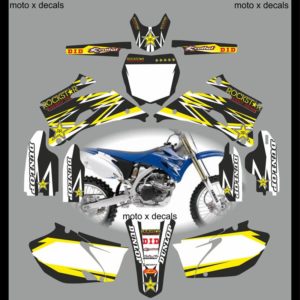 Yamaha Rockstar Black YZF250-450 2006-2009 Decals Graphics Stickers yb11