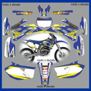 Yamaha Rockstar Blue WR250f 2007-2013 Decals Graphics Stickers yc2