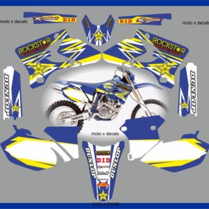 Yamaha Rockstar Blue WR450f 2004 Decals Graphics Stickers yc3