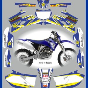 Yamaha Rockstar Blue WR450f 2007-2011 Decals Graphics Stickers yc5