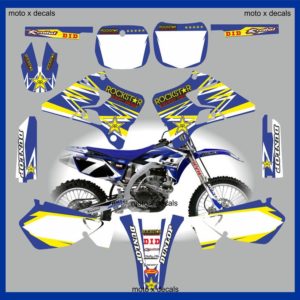 Yamaha Rockstar Blue YZ125-250 1996-2001 Decals Graphics Stickers yc6