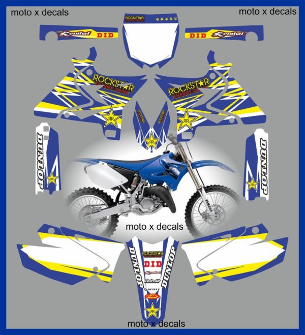 Yamaha Rockstar Blue YZ125-250 2012-2013 UFO YZ Decals Graphics Stickers yc1