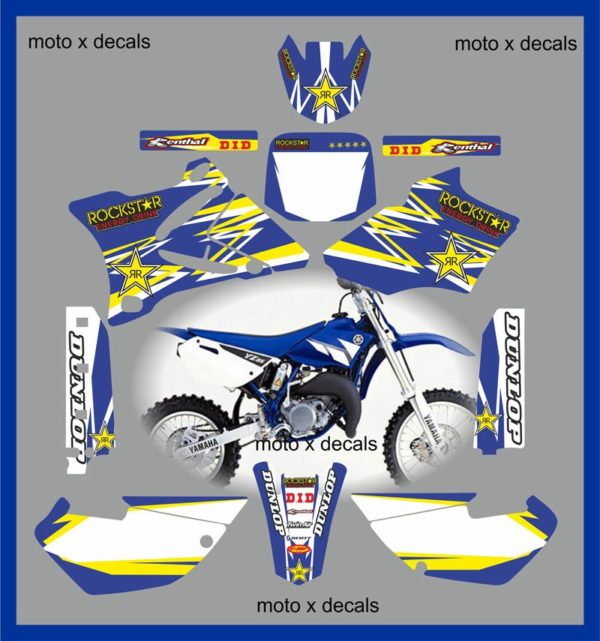 Yamaha Rockstar Blue YZ85 2002-2013 Decals Graphics Stickers yc4