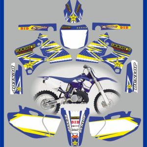 Yamaha Rockstar Blue YZF250-YZF400-YZF426 1998-2002 Decals Graphics Stickers yc8