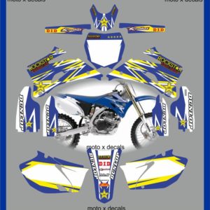 Yamaha Rockstar Blue YZF250-450 2006-2009 Decals Graphics Stickers yc11