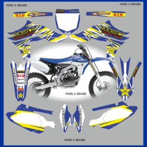 Yamaha Rockstar Blue YZF450 2010-2013 Decals Graphics Stickers yc12