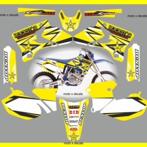 Yamaha Rockstar Yellow WR450f 2004 Decals Graphics Stickers yy3