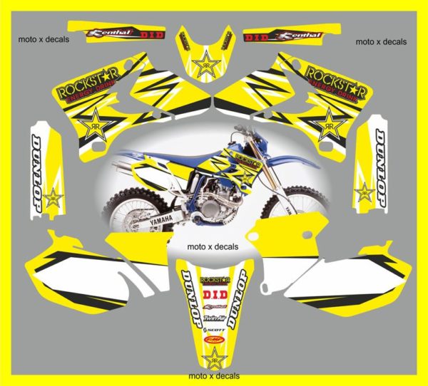 Yamaha Rockstar Yellow WR450f 2004 Decals Graphics Stickers yy3