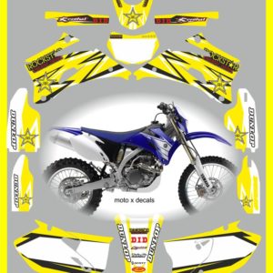 Yamaha Rockstar Yellow WR450f 2007-2011 Decals Graphics Stickers yy5