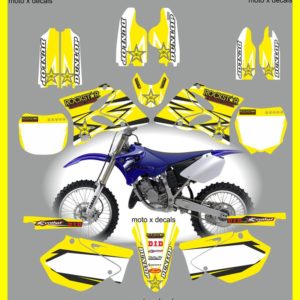 Yamaha Rockstar Yellow YZ125-250 2002-2013 Decals Graphics Stickers yy7