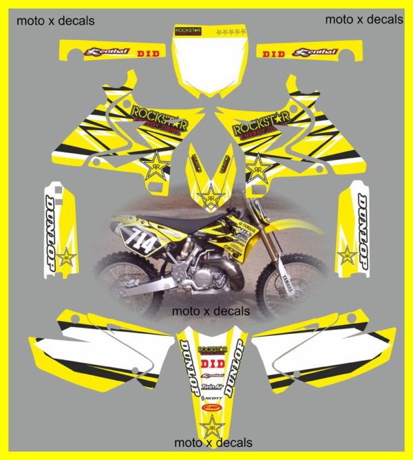 Yamaha Rockstar Yellow YZ125-250 2012-2013 UFO YZ Decals Graphics Stickers yy1