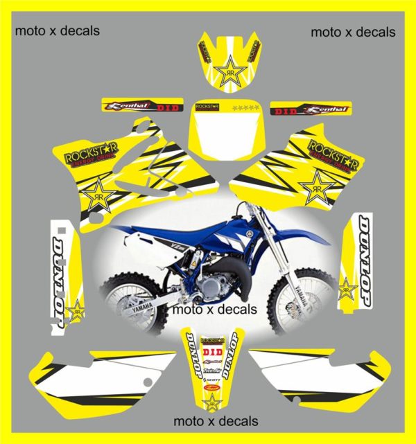 Yamaha Rockstar Yellow YZ85 2002-2013 Decals Graphics Stickers yy4