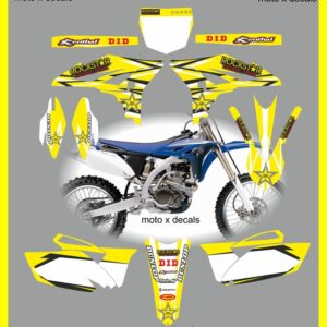 Yamaha Rockstar Yellow YZF250 2010-2013 Decals Graphics Stickers yy9