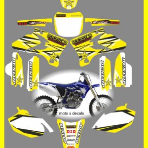 Yamaha Rockstar Yellow YZF250-450 2002-2005 Decals Graphics Stickers yy10