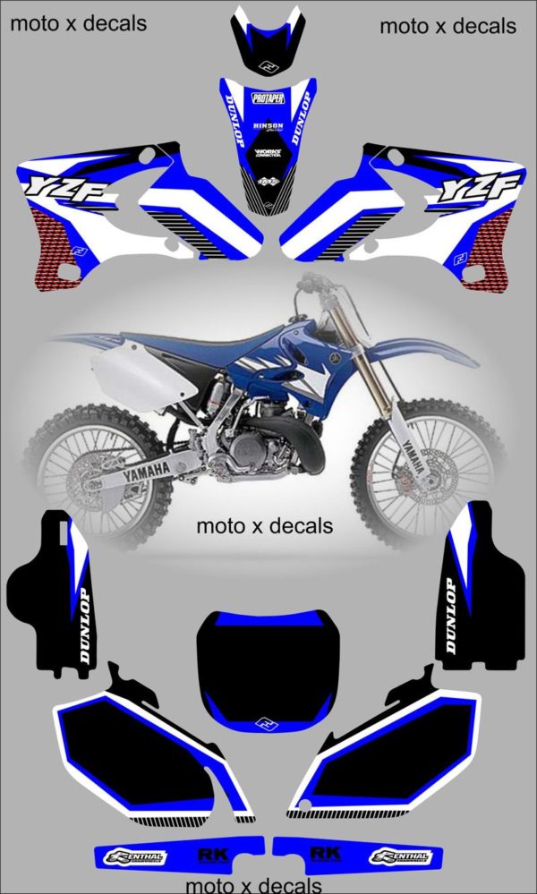 Yamaha Team Full Kit yz250f-yz450f-yzf250-yzf 03-04-05 Decals Graphics Stickers