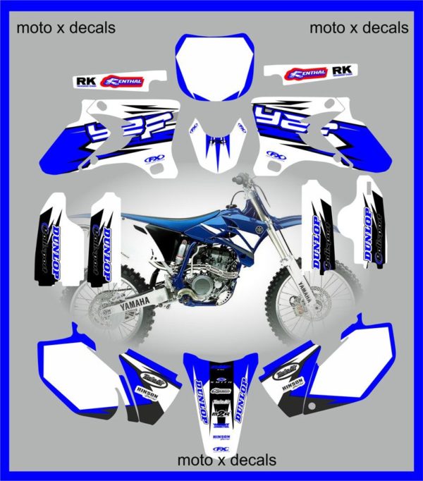 Yamaha Team Graphics Wht Backgrounds yz250f-yz450f-yz250-yzf 03-04-05