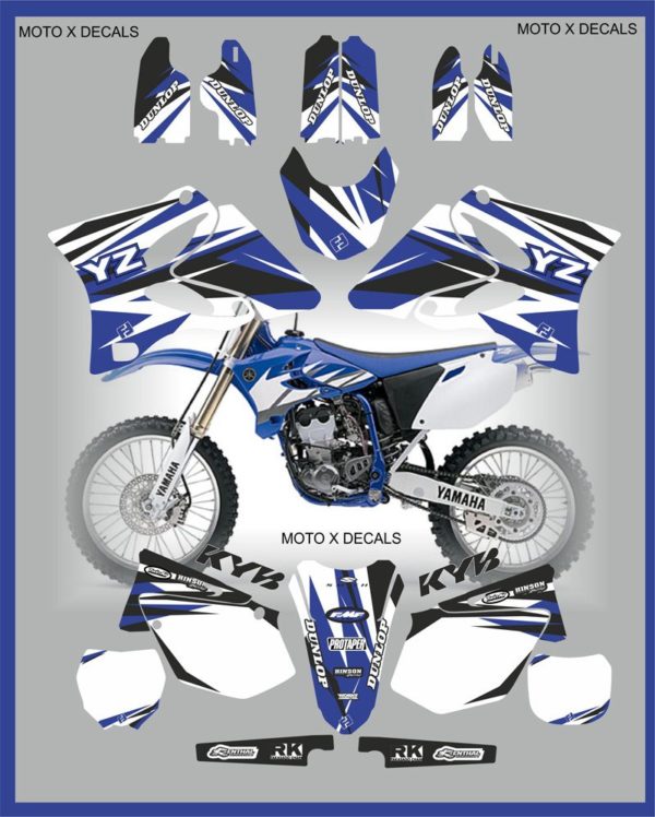 Yamaha Team Graphics YZ125-YZ250 2002-2012 Decals Stickers Moto-X