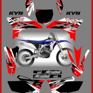 Yamaha-F-l-TSI Red Team Graphics YZ250f 2010-2011 Decals Stickers