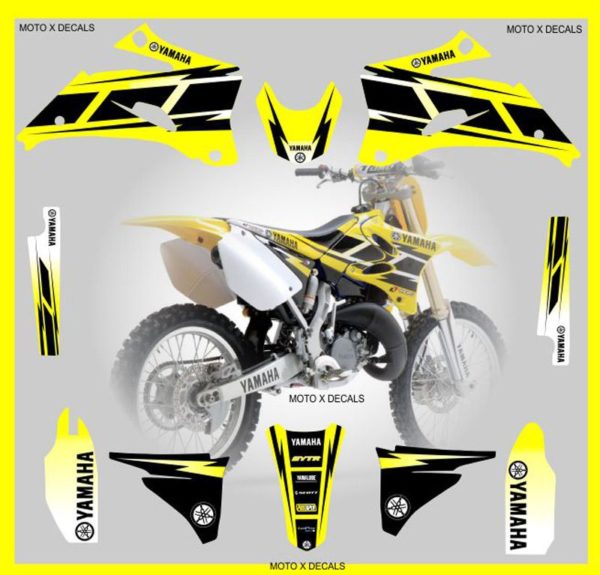 Yamaha Hurricane Yellow Graphics Z250F-YZ450F-YZF250-YZF450 06-07-08-09