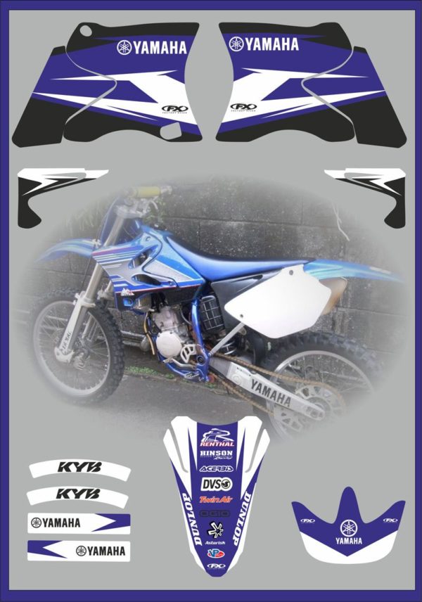 Yamaha YZ125-YZ250 2002-2003-2004-2005 Moto-X Decals Graphics Stickers