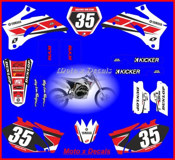 Yamaha YZF250 2008 Moto-X Decal Set Stickers Graphics