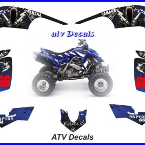 Yamaha 660 Raptor HITMAN Graphics Kit Decals 660R R Stickers