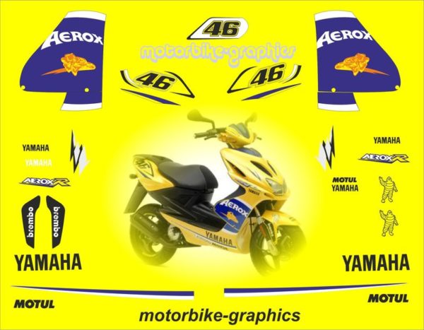 Yamaha Aerox Rossi Camel Set