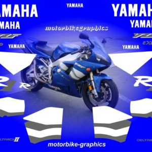 Yamaha R1 2000 Blue Full Decal Set